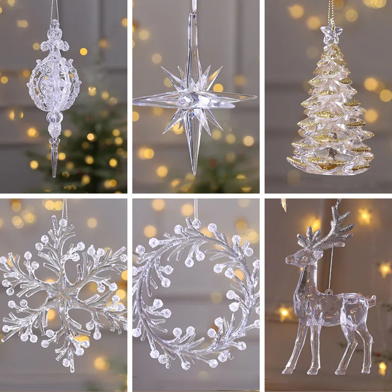 Crystal Snowflake Hanging Ornaments – Elegant Home Decor