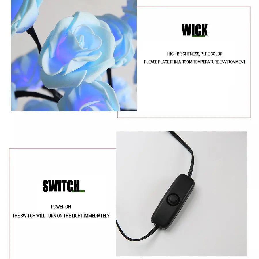 Romantic LED Rose Tree Lamp – Perfect Gift for Bedroom & Living Room