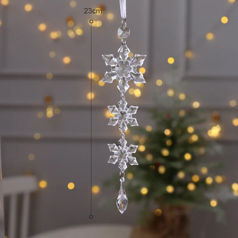 Crystal Snowflake Hanging Ornaments – Elegant Home Decor