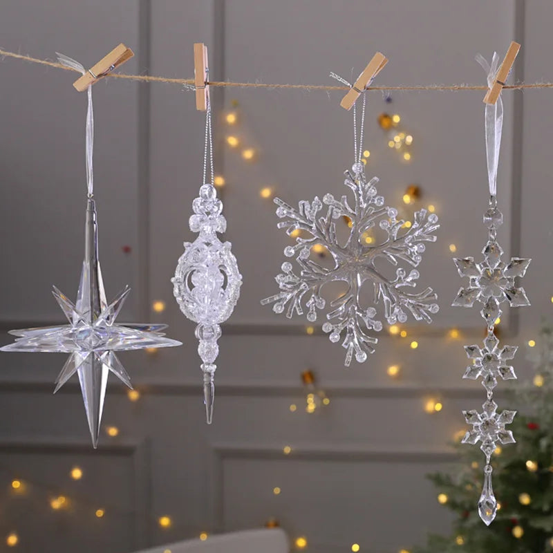 Crystal Snowflake Hanging Ornaments – Elegant Home Decor