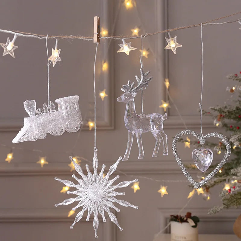 Crystal Snowflake Hanging Ornaments – Elegant Home Decor