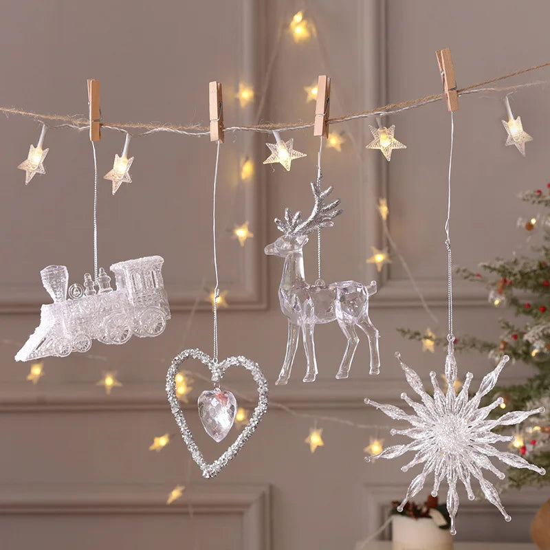 Crystal Snowflake Hanging Ornaments – Elegant Home Decor