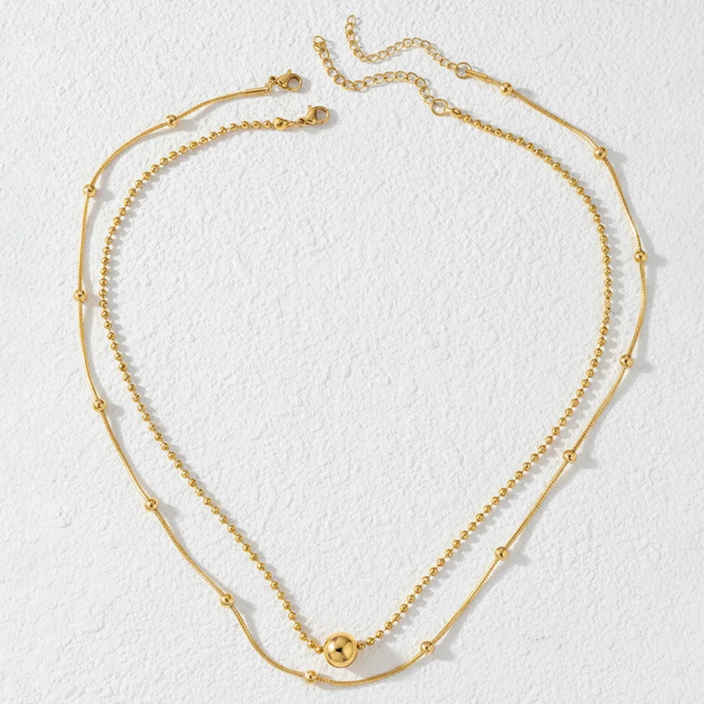 Elegant Double-Layer Gold Necklace for Women ⭐
