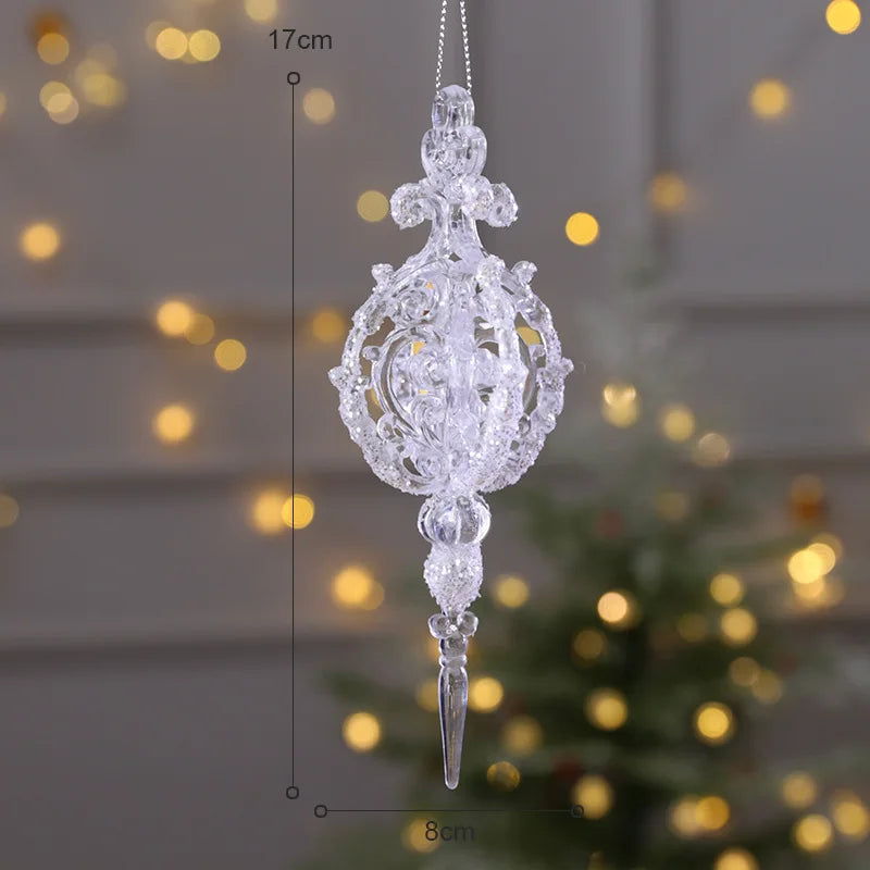 Crystal Snowflake Hanging Ornaments – Elegant Home Decor