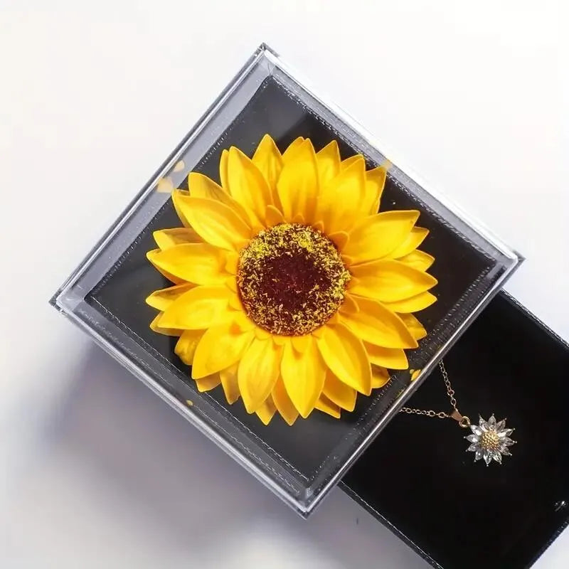 Sunflower Necklace Gift Box – I Love You