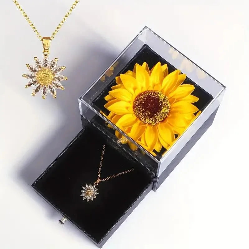 Sunflower Necklace Gift Box – I Love You