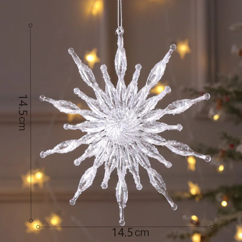 Crystal Snowflake Hanging Ornaments – Elegant Home Decor